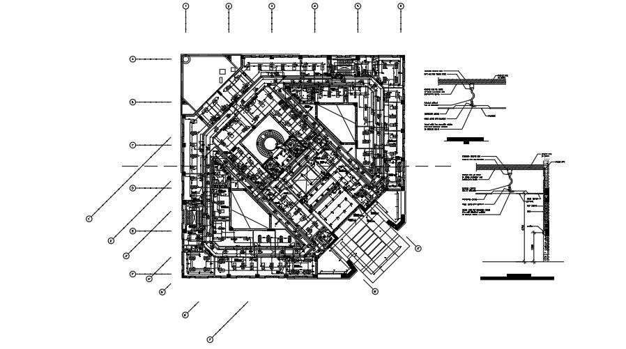 Attorney headquarter's first floor lighting plan details