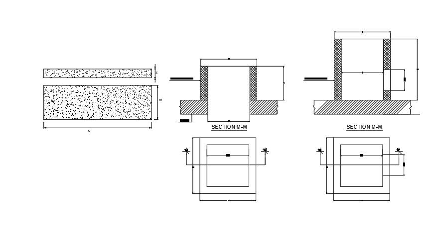 Attorney headquarters roof deck section view is given in this CAD file