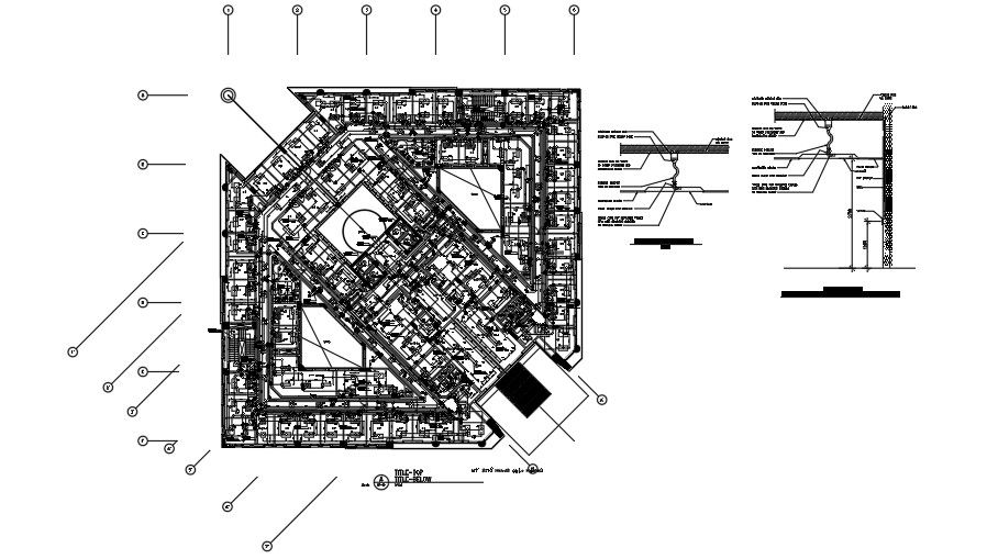 Attorney headquarters second floor lighting plan drawing