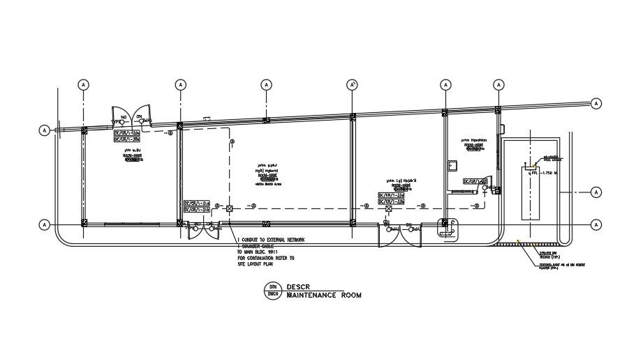 Attorney headquarters substation & maintenance room plan drawing