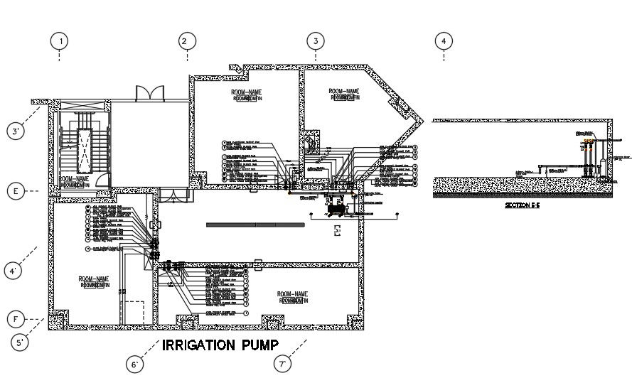 Attorney headquarters water tank irrigation pump detail drawing