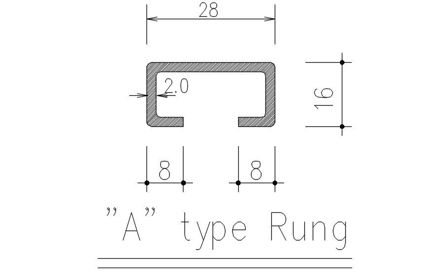 A type rung in ladder design in detail AutoCAD drawing, dwg file, CAD file