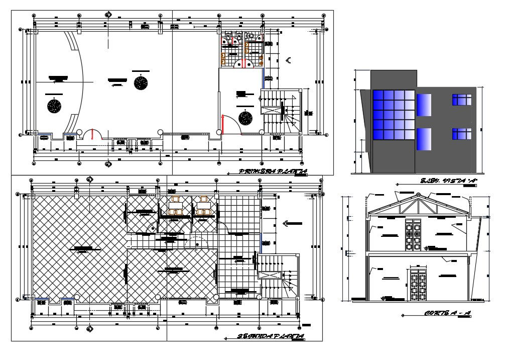 Auditorium Building Plan DWG File