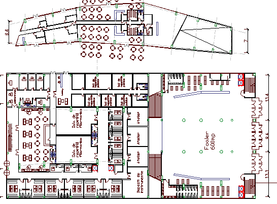 Auditorium Hall Architecture Design and Structure Details dwg file