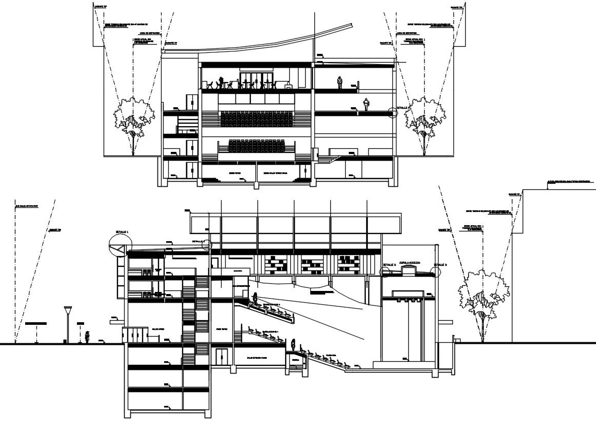 Auditorium Section Plan AutoCAD File