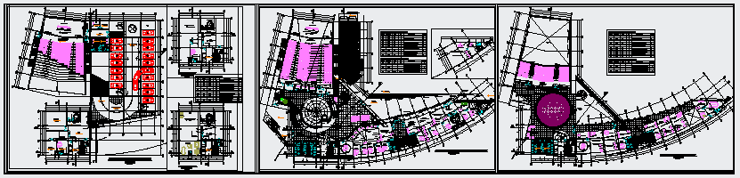 Auditorium design drawing of administrative building 3 floor design drawing