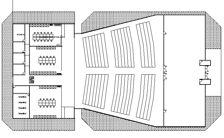 Auditorium hall architecture layout plan dwg file
