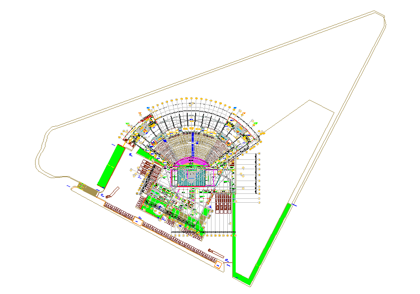 Auditorium AutoCAD Plan Layout