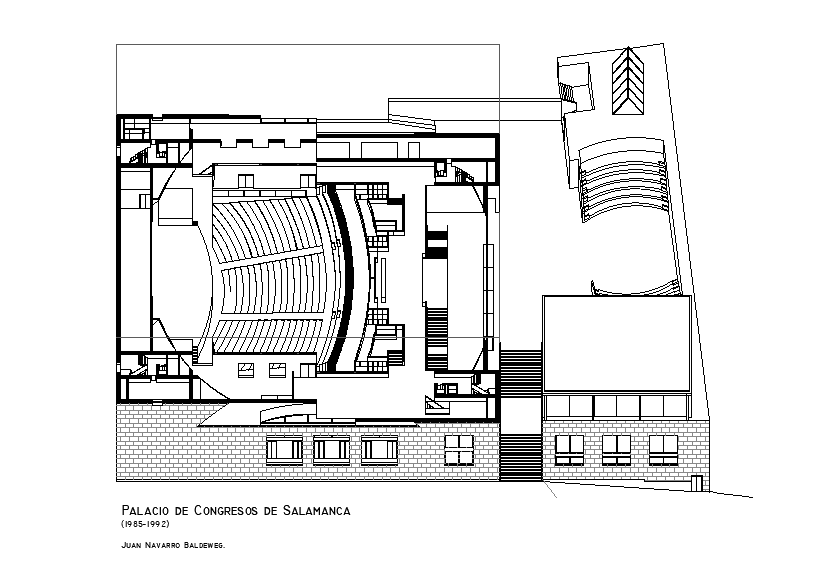 Auditorium plan is given in this Autocad drawing file. Download now.