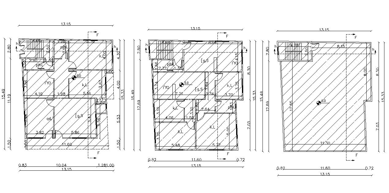 AutoCAD Architecture Drawing House Floors Plan DWG file