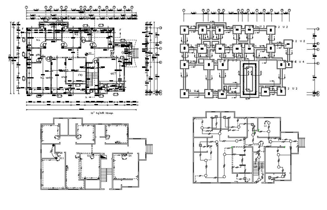 AutoCAD Construction Working Plan Of House Project Drawing