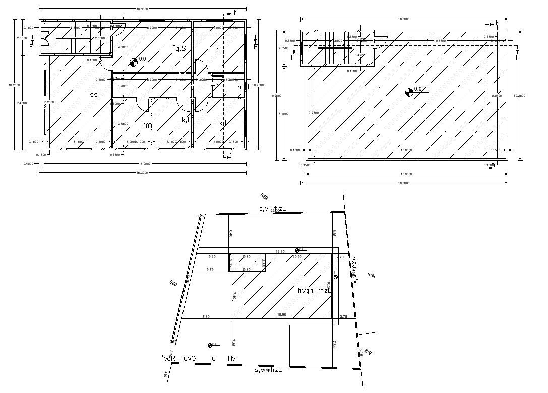 AutoCAD Drawing Bungalow Planning And Terrace Floor Design