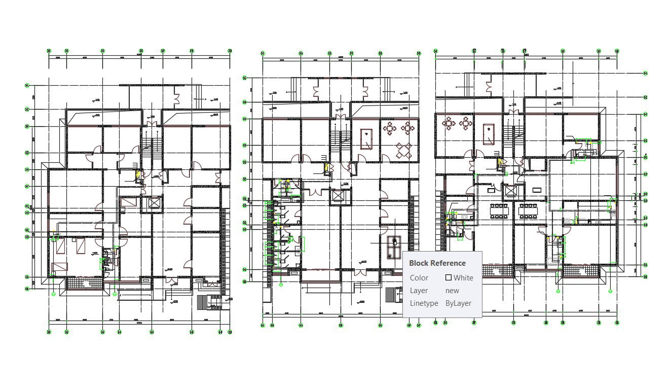 AutoCAD Drawing Floors Plan Of Club Building With Working Dimension 2D CAD File