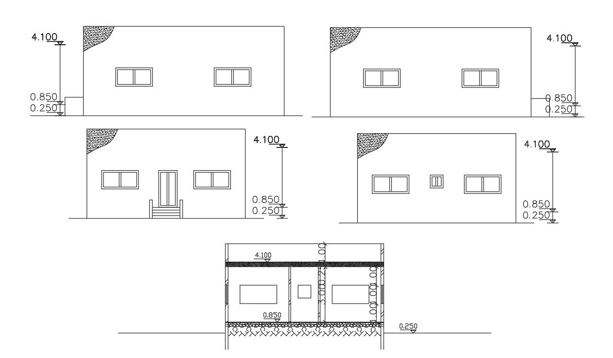 AutoCAD Drawing House Building Design DWG File