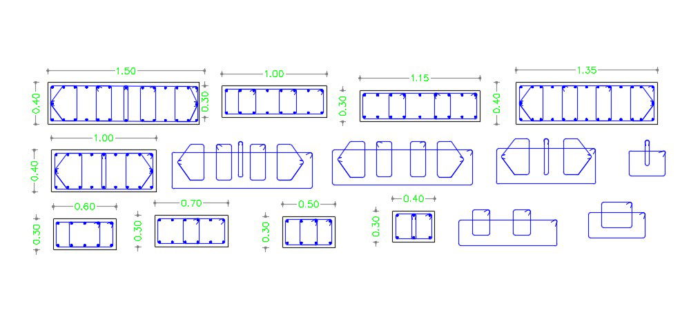 AutoCAD Drawing Of Beam Slab Reinforcement Design Free Download