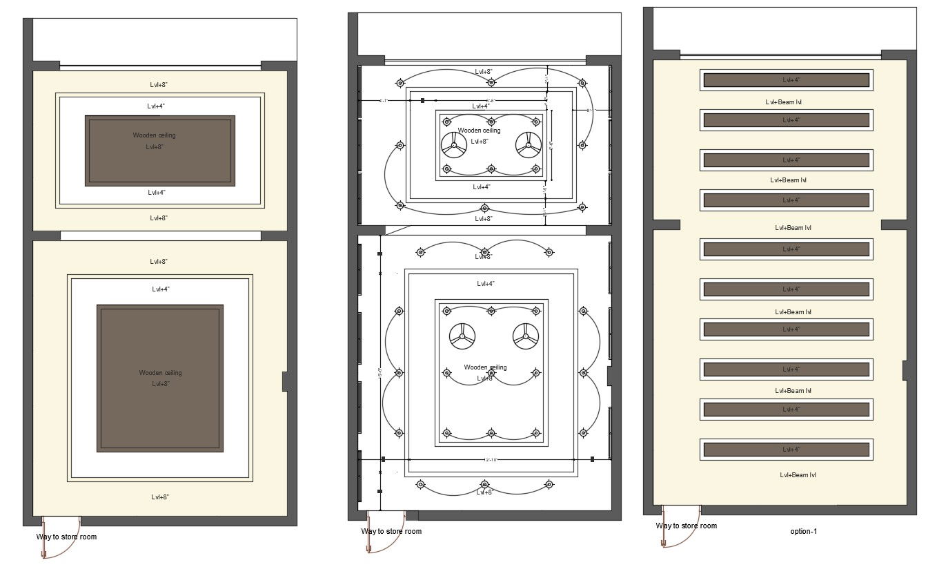 AutoCAD Drawing Of Shop Ceiling Design With Electrical Layout DWG File