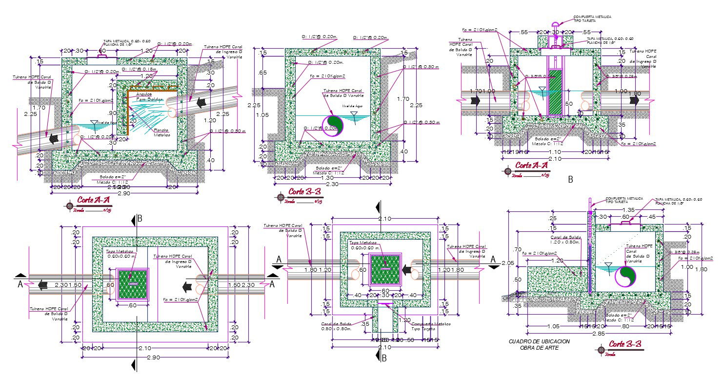 AutoCAD File RCC Water Tank Design With Working Drawing CAD File
