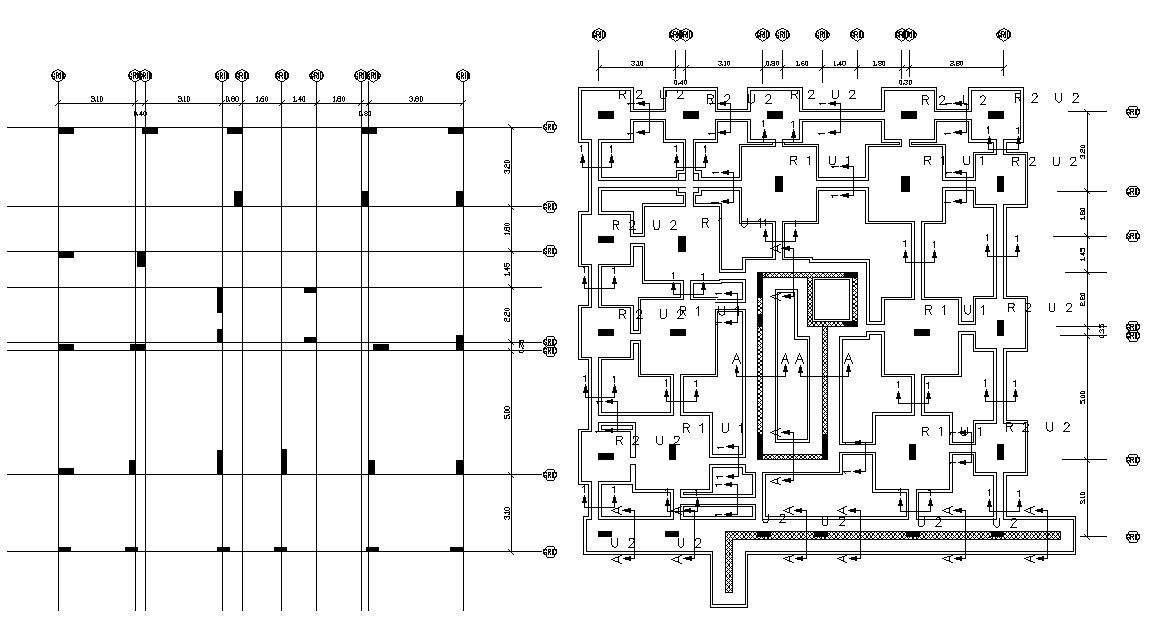 AutoCAD File Structural Column Foundation Design DWG Drawing