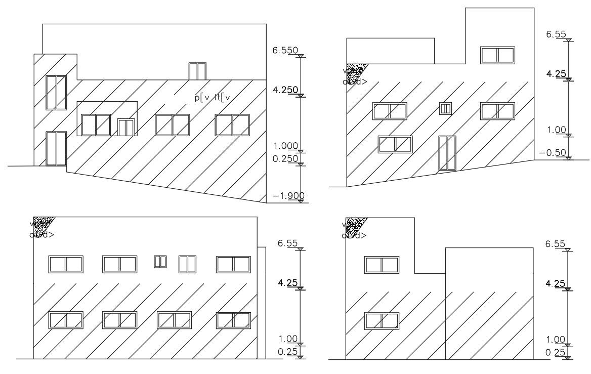AutoCAD House Building Elevation Design DWG File