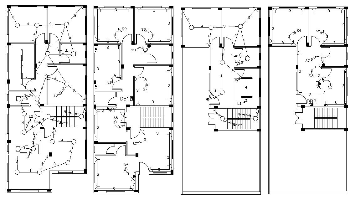 AutoCAD House Electrical Layout Plan Design DWG