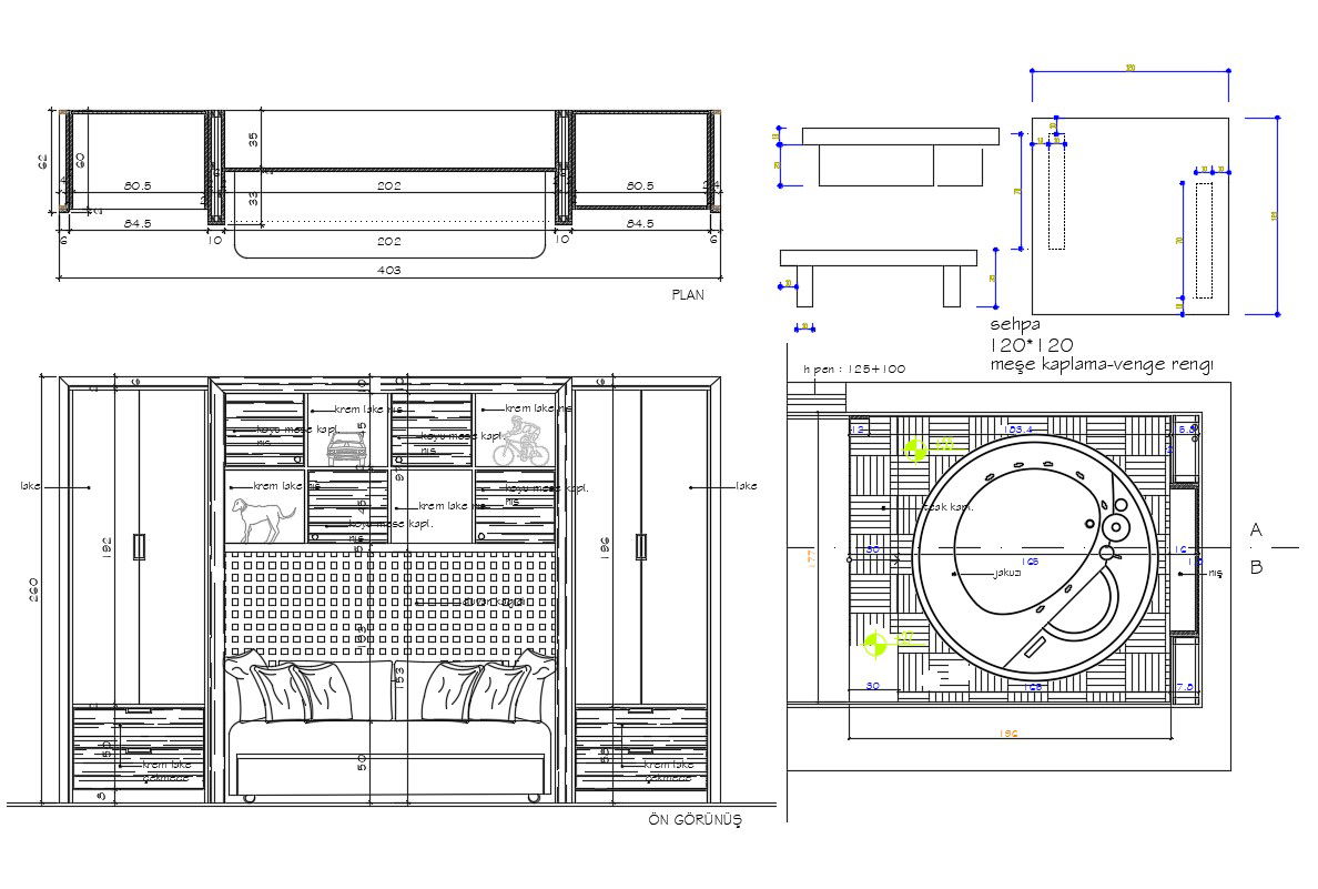 AutoCAD Interior Design Of Seating And Wardrobe CAD File Free Download