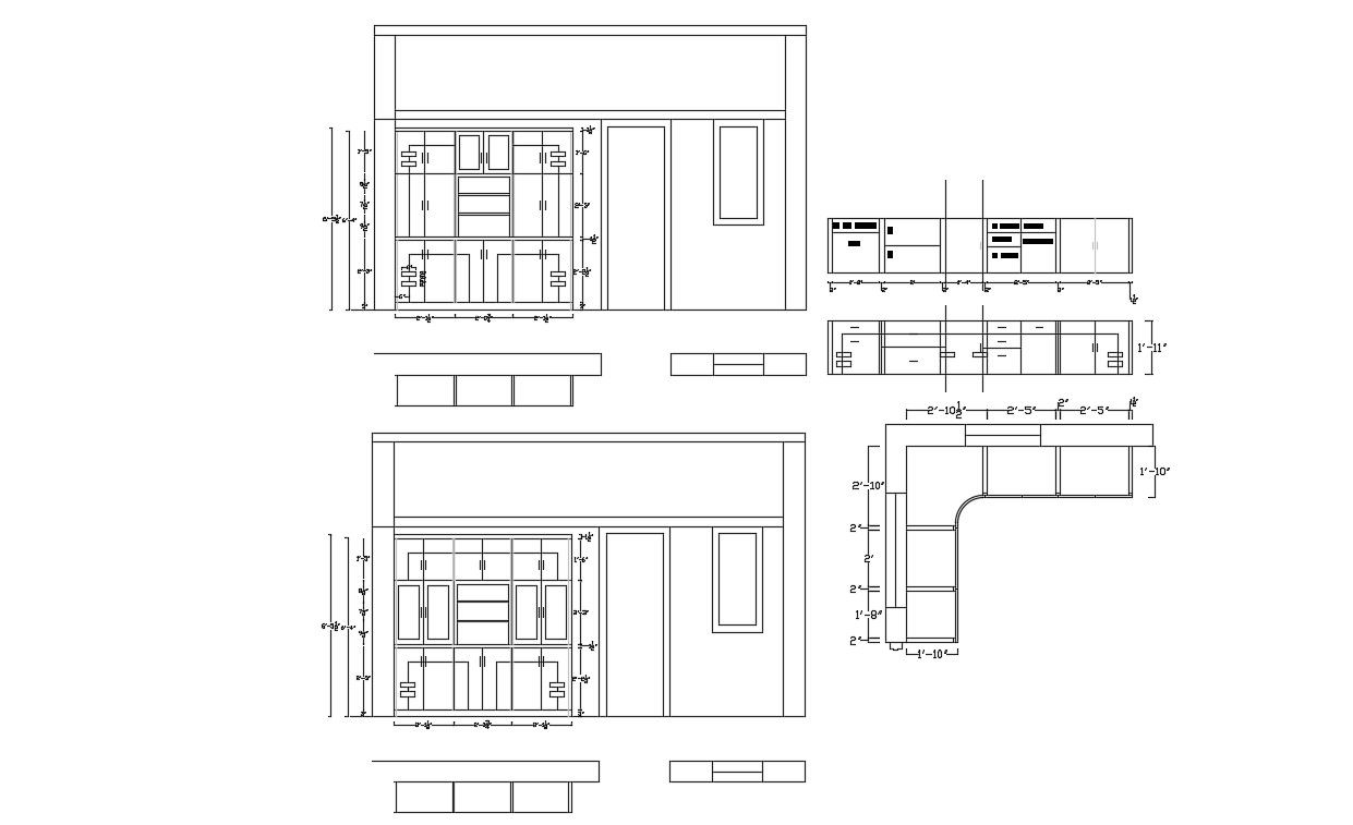 AutoCAD Kitchen Elevation Drawing