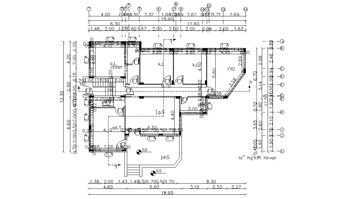 AutoCAD Working Plan Of House Project Drawing