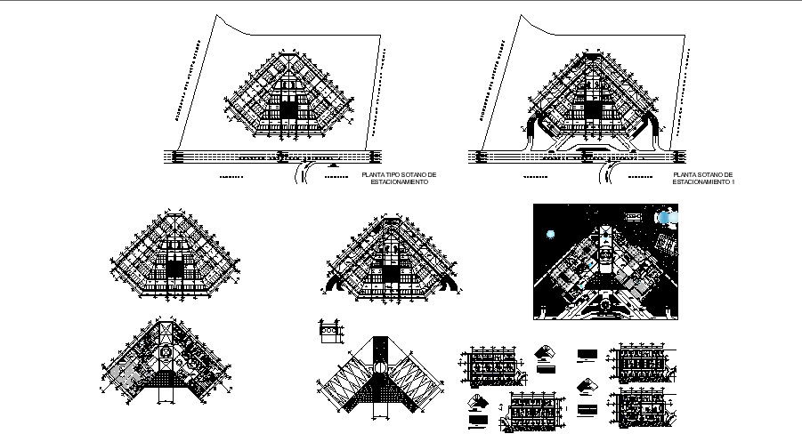 AutoCAD drawing of 5star hotel with detail dimension