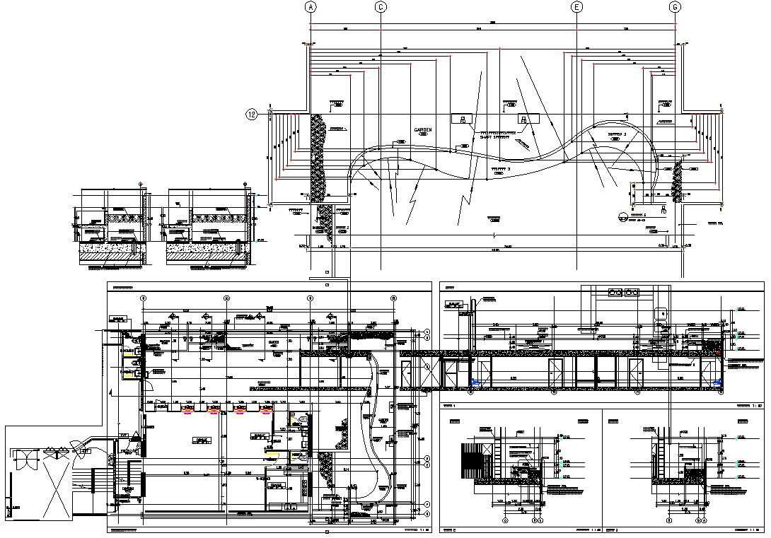 AutoCAD 2D DWG Drawing file shows the Details of the service Apartment building construction work diagram.Download the AutoCAD DWG file.