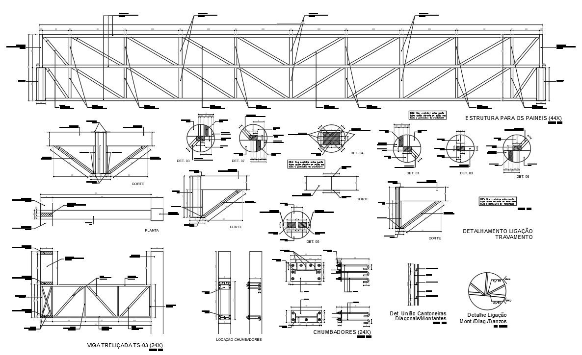 AutoCAD 2D DWG Drawing of the urban terminal metallic structure project plan drawing details is given.