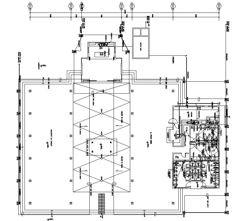 AutoCAD 2D DWG file of the Architectural restaurant building section details. Download the AutoCAD DWG file.