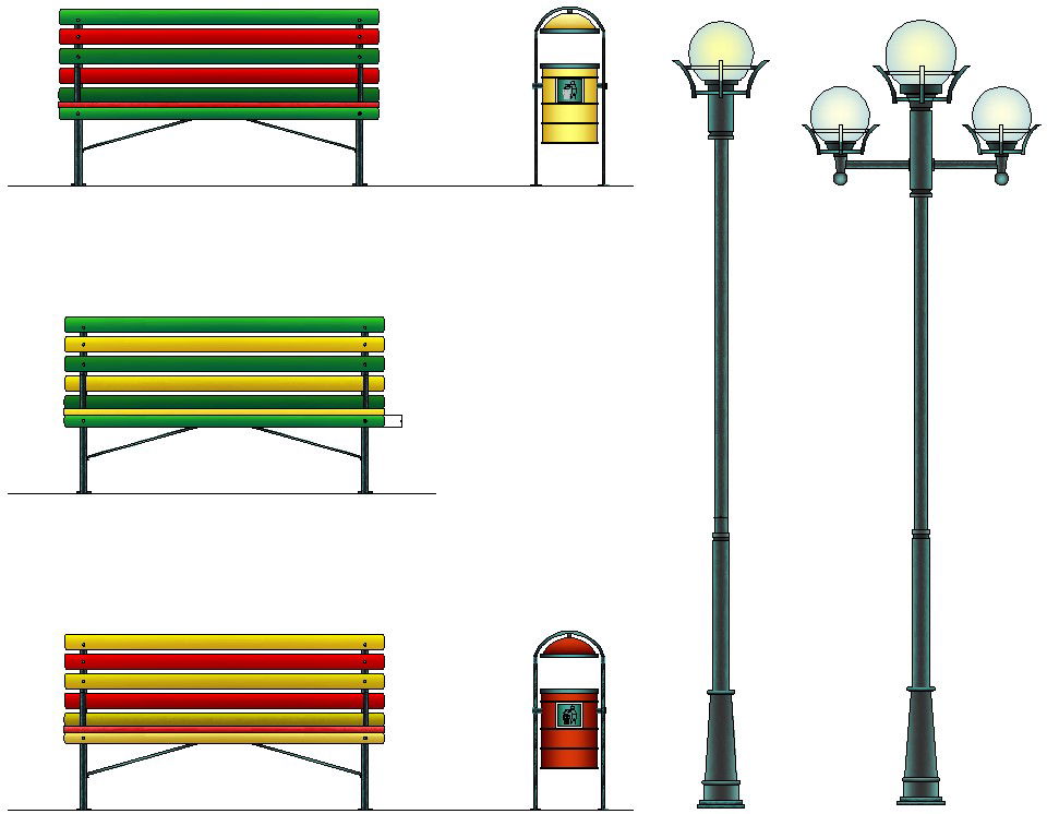 AutoCAD 2D Drawing files having the Beautiful and colorful furniture details. . Download the AutoCAD 2D DWG file.