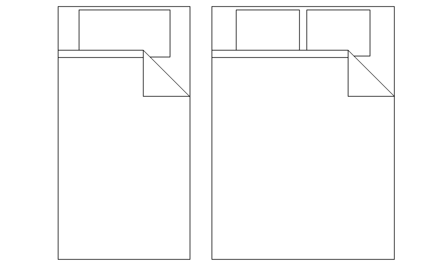 AutoCAD 2D Bed Blocks Detailed DWG CAD File for Designers