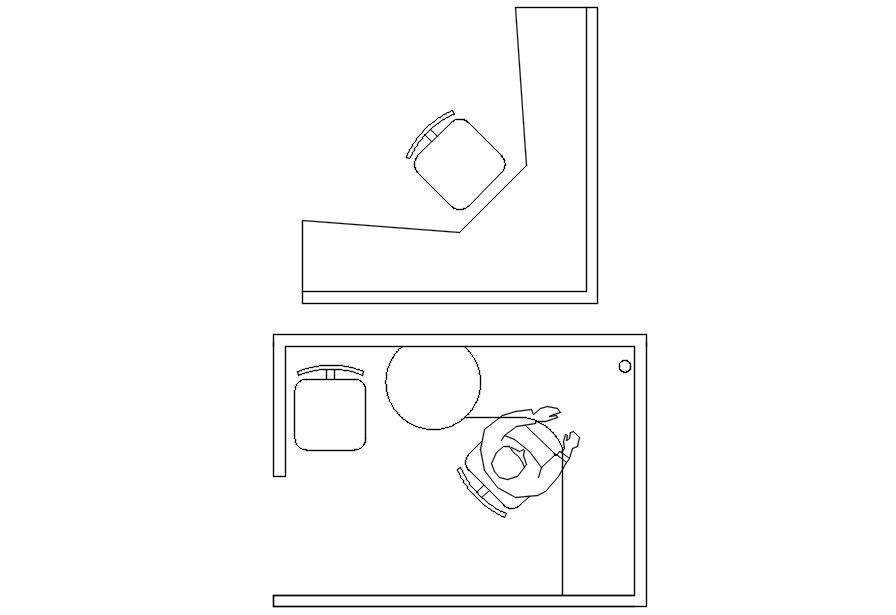 AutoCAD DWG 2D Office Furniture CAD Blocks for Layouts
