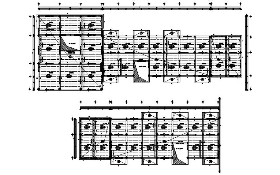 AutoCAD 2D design of floor formwork with details, CAD file, dwg file