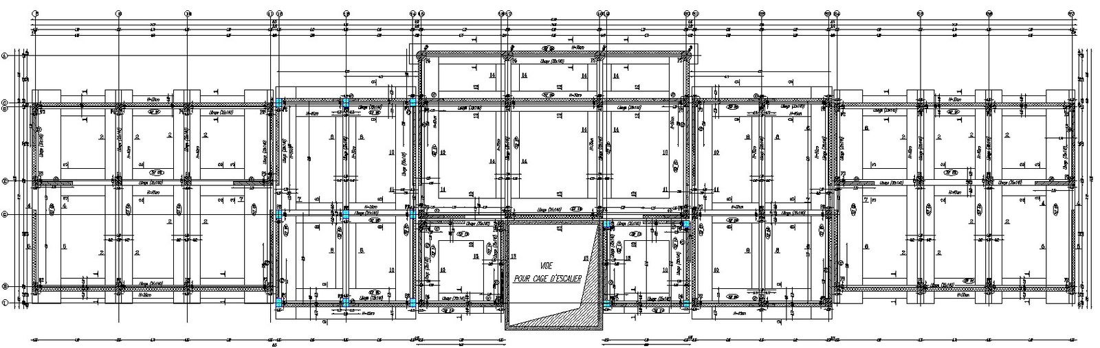 AutoCAD 2D design of foundation plan in detail, CAD file, dwg file
