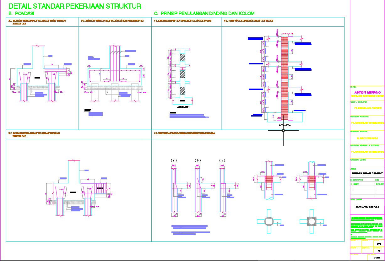 AutoCAD 2D drawing of STANDARD DETAILS OF STRUCTURE WORK, CAD file, dwg file