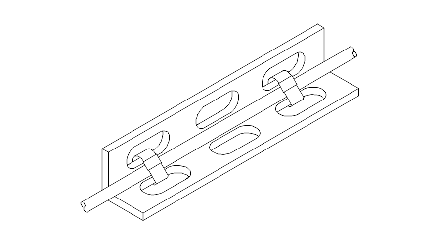 AutoCAD 2D drawing of STRAPPING AND INSTALLATION OF HOT FUSED PLUGS with details, dwg file, CAD file
