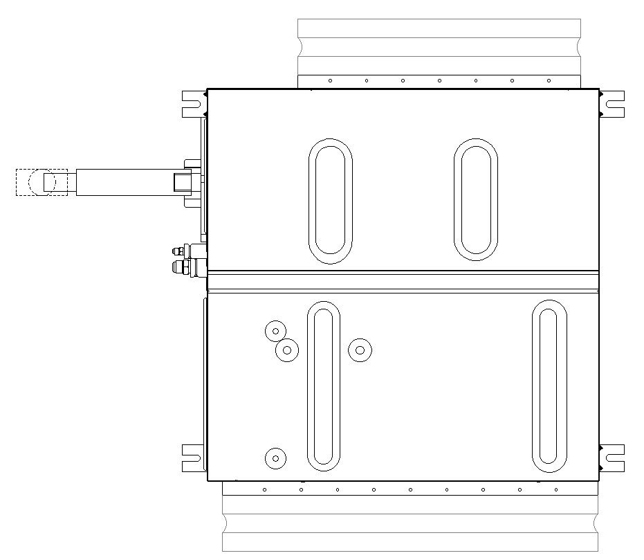 AutoCAD 2D drawing of air compressor of air conditioner, CAD file, dwg file