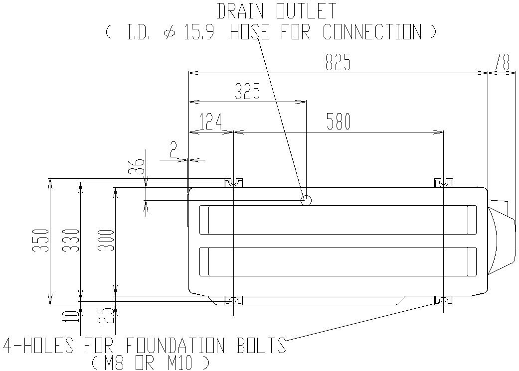 AutoCAD 2D drawing of air conditioner with detailing