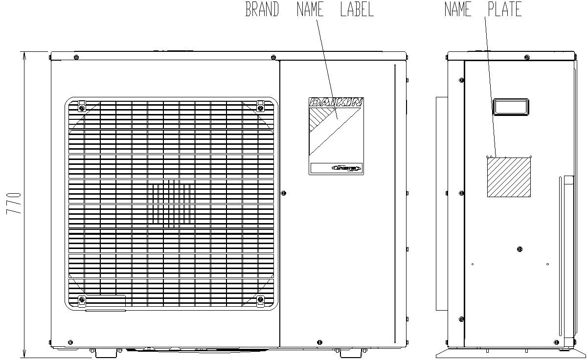 AutoCAD 2D drawing of compressor of air conditioner with detailing