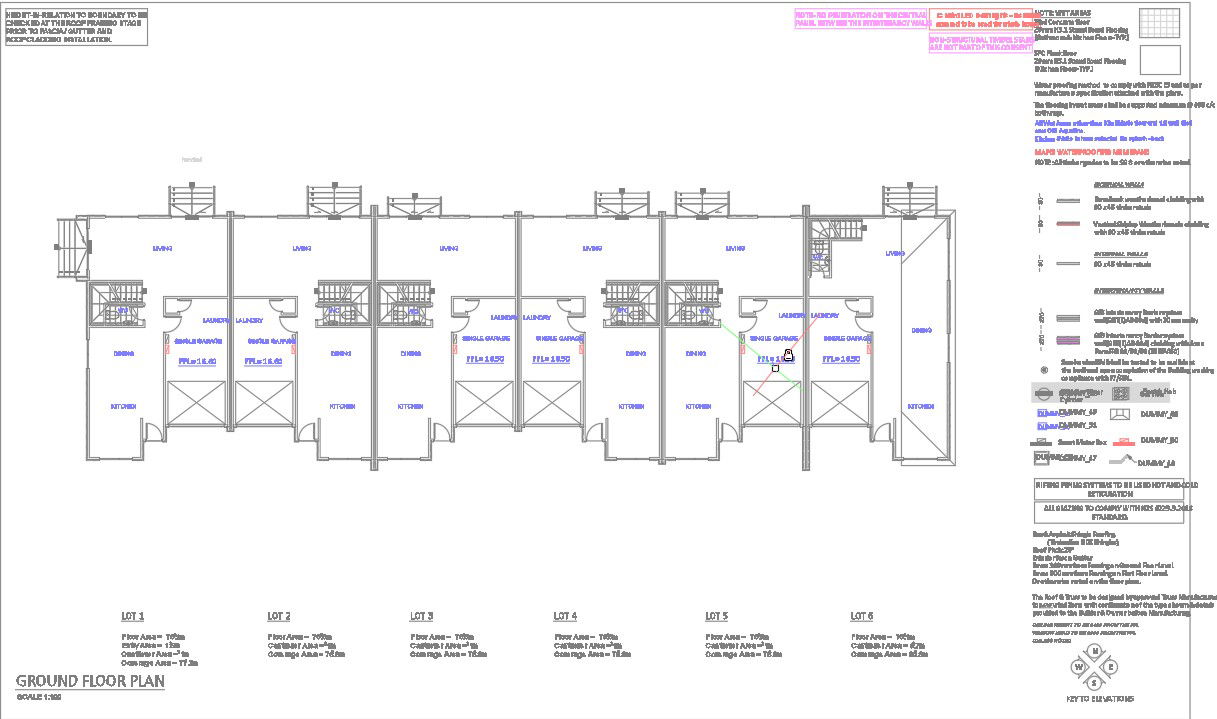 Row House Floor Plan Design in AutoCAD 2D DWG Format