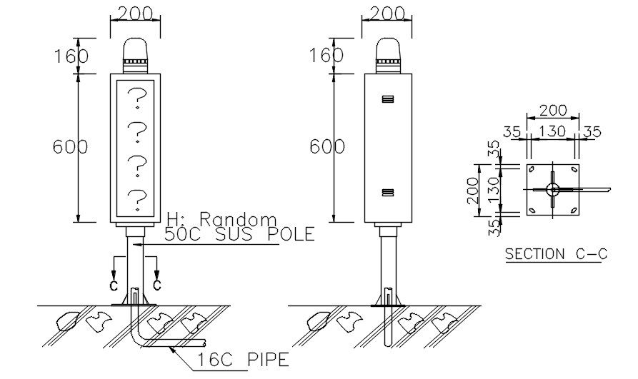 AutoCAD 2D drawing of parking machinery, dwg file, CAD file