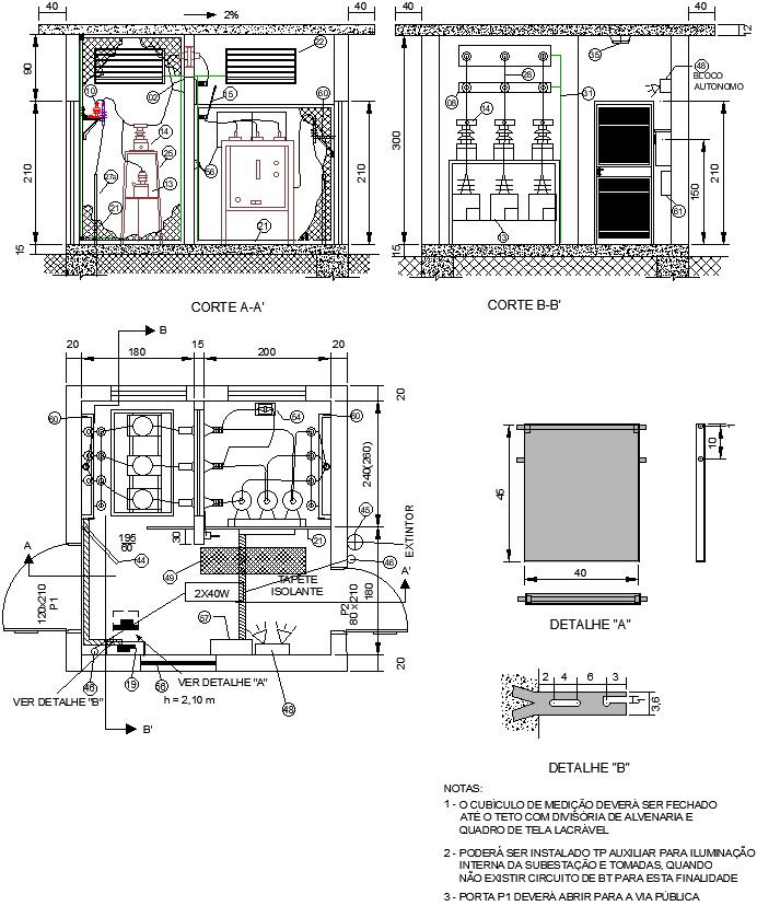AutoCAD 2D drawing of power distribution system