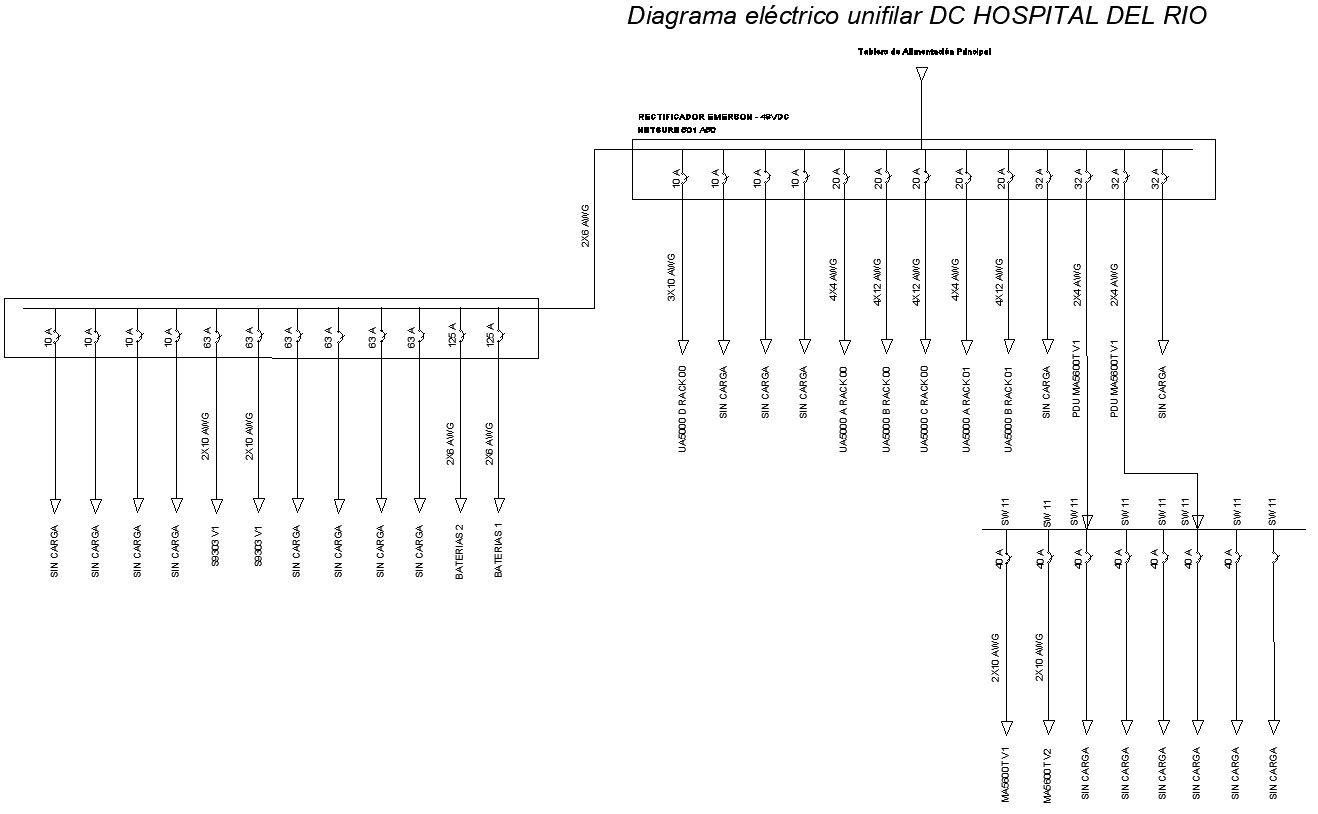 AutoCAD 2D drawing of single line electrical diagram DC with details, CAD file, dwg file
