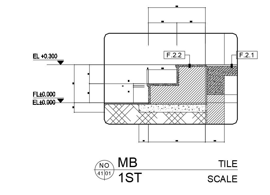 AutoCAD 2D drawing of stair details, CAD file, dwg file