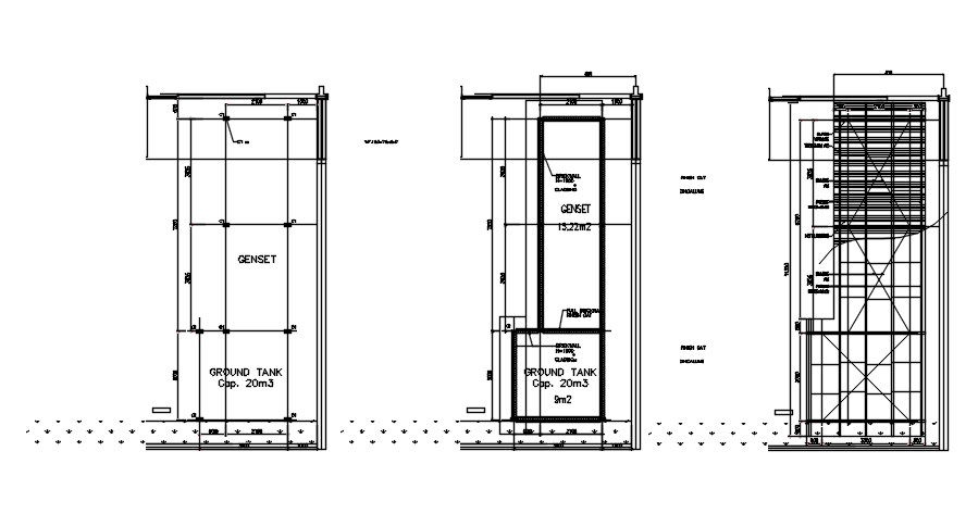 AutoCAD 2D drawing of structural member details, CAD file, dwg file