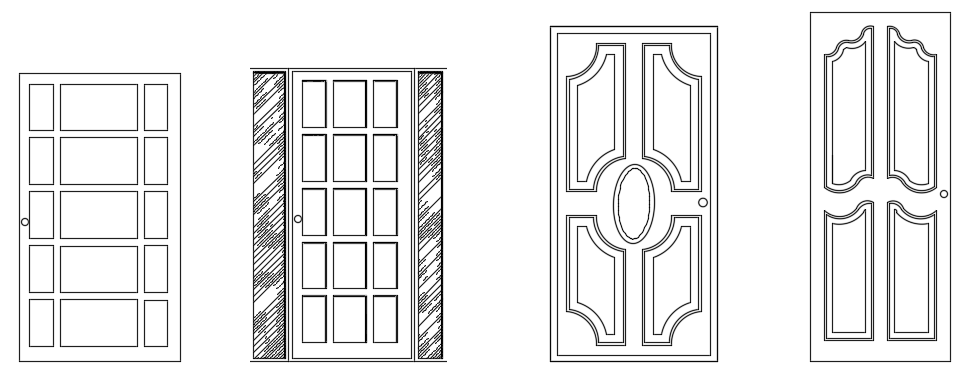 AutoCAD 2D file shows the detail of the door plans