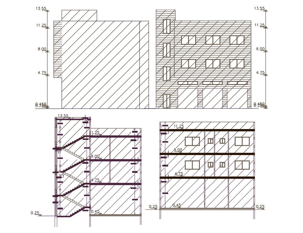 AutoCAD Apartment Building Design DWG File
