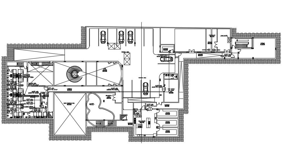 AutoCAD Clun House Layout Plan Drawing Download DWG File
